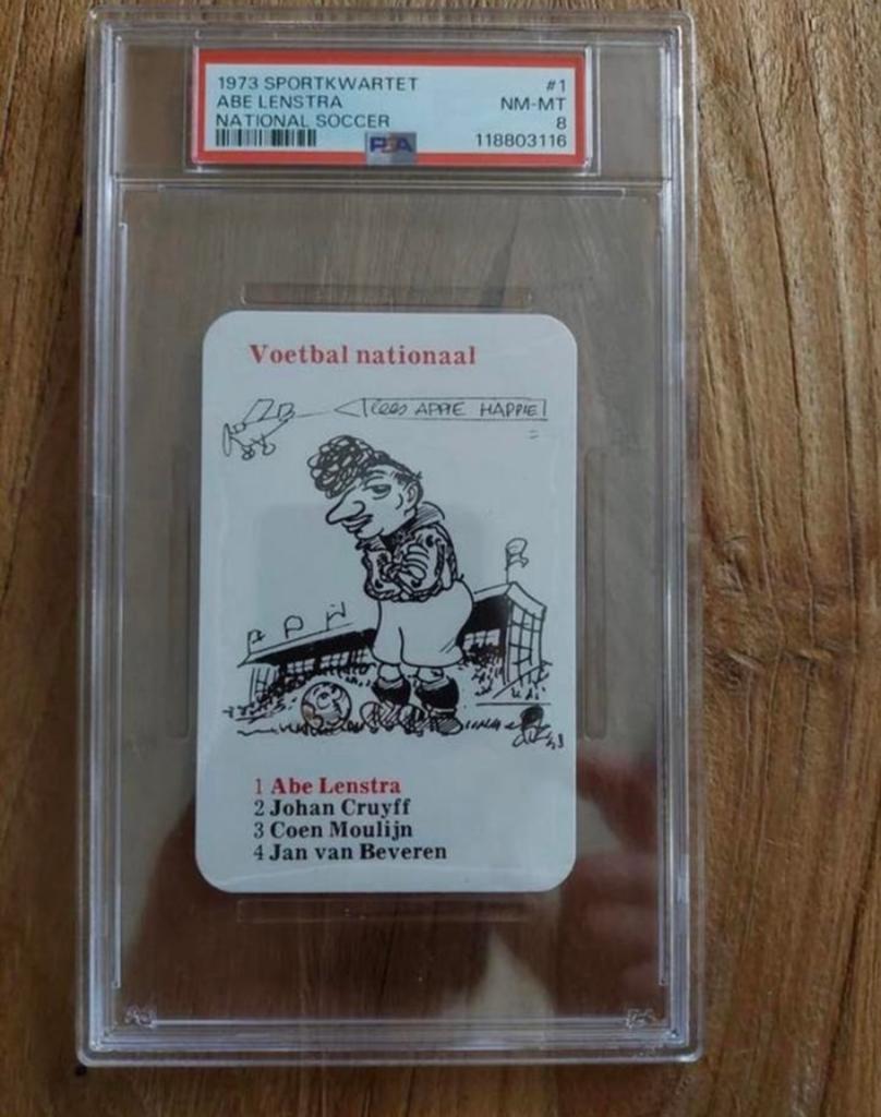 1973 Abe Lenstra PSA 8 National Soccer Parool Sportkwartet, Ophalen of Verzenden, Plaatje