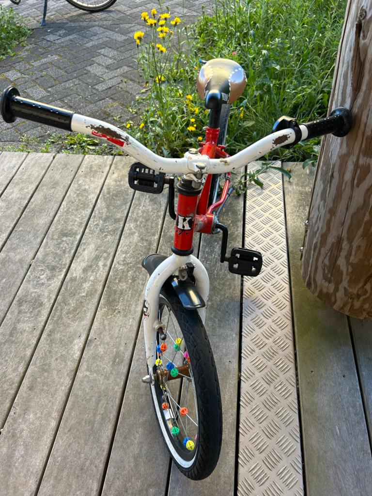 Kinderfiets Rood - Kanzone Hero 16 inch, Ophalen, Gebruikt, Terugtraprem, 16 tot 20 inch