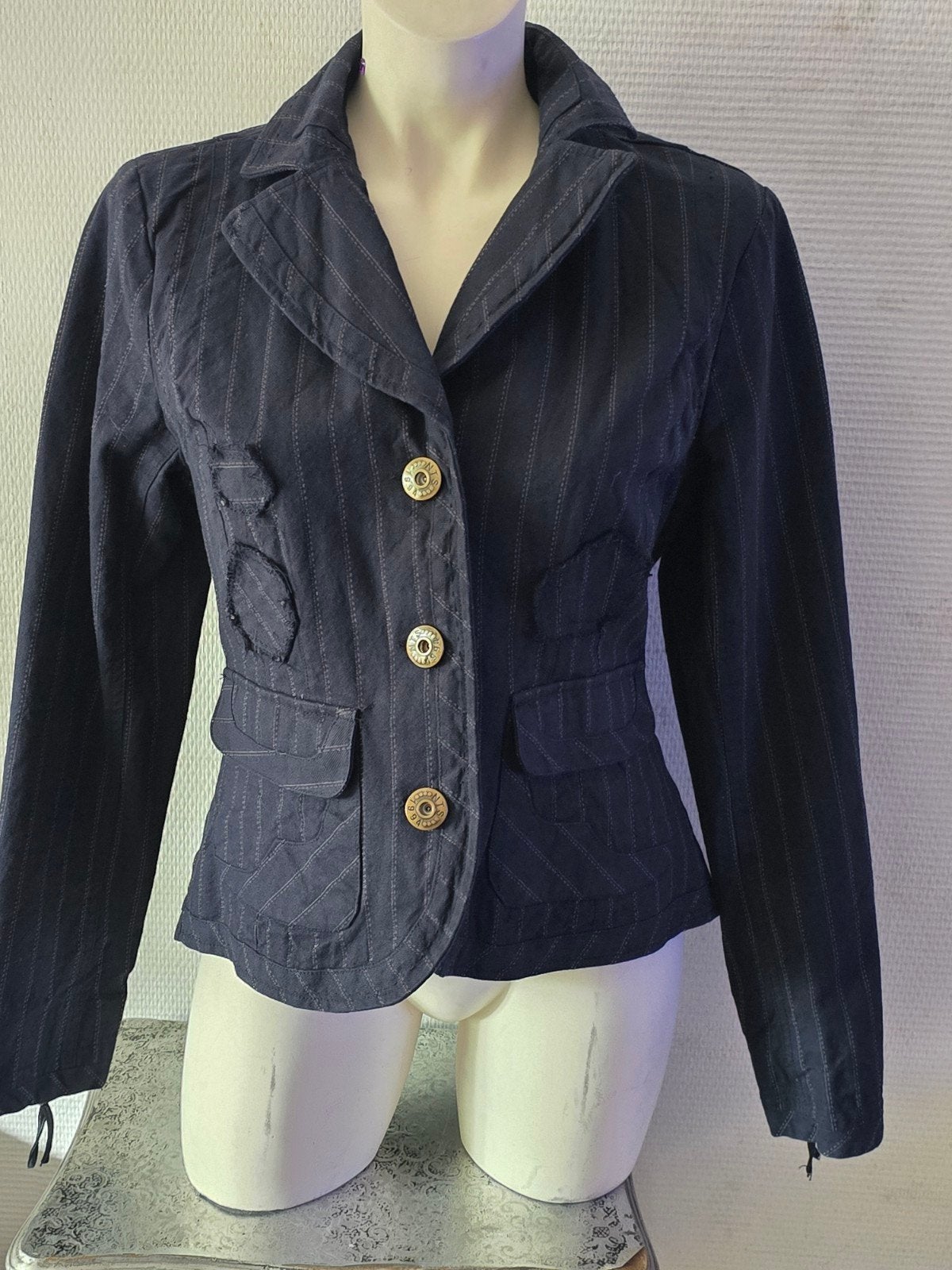 Not The Same dames Gestreepte Blazer Maat 42, Kleding | Dames, NTS Not The Same, Blauw, Maat 42/44 (L), Ophalen of Verzenden