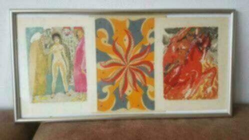 2 houtgravures 1955 van Kees van Dongen met kaft van  boek, Antiek en Kunst, Ophalen