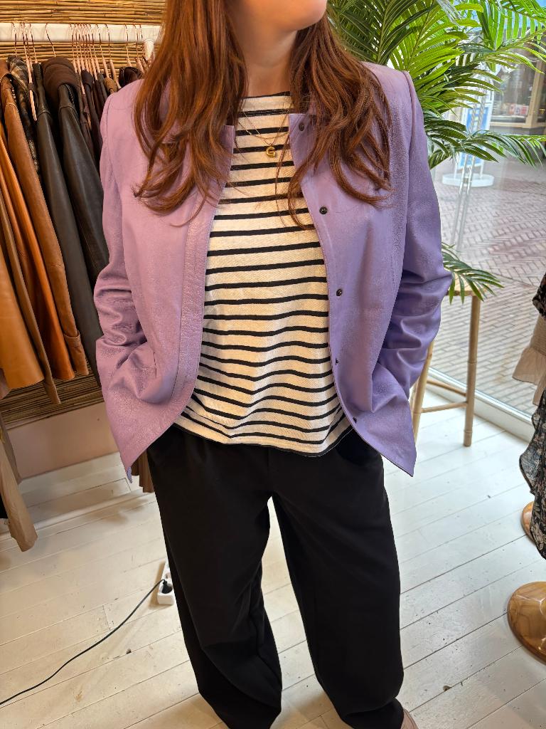 Lila Echt Leren Blazer Dames  L, Kleding | Dames, Kostuum of Pak, Vintage Dressing, Paars, Maat 42/44 (L)