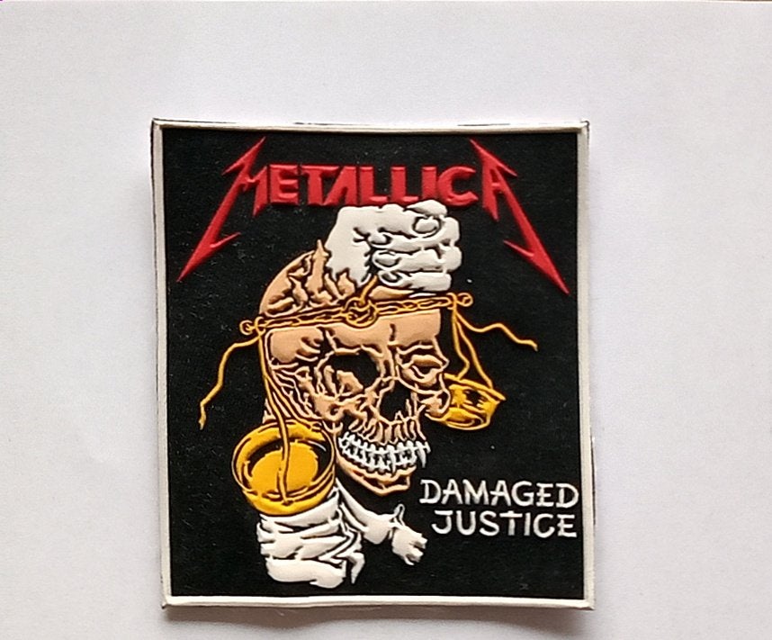 Metallica zeldzame damaged justice vintage rubber patch r12, Verzenden, Nieuw, Kleding