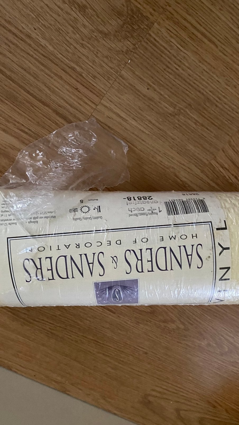 Vintage behang sanders sn sanders zachtgeel 5 rollen, Ophalen of Verzenden