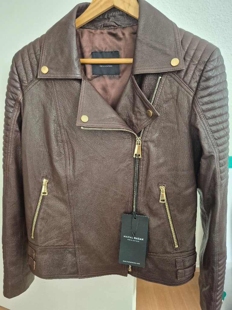Nieuw Lams leer jas, Ophalen, Nieuw, Maat 38/40 (M), Bruin