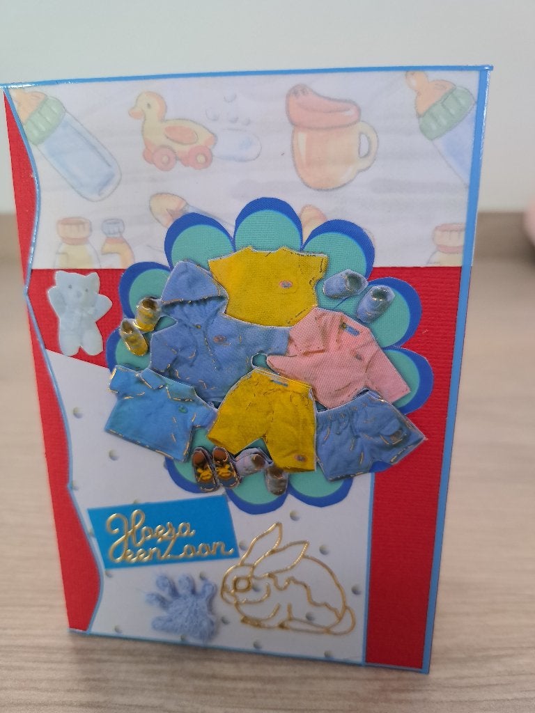kaarten hoera een zoon met envelop, Ophalen of Verzenden, Nieuw, Kind