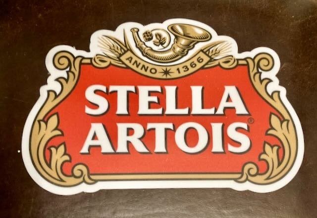 STELLA ARTOIS reclamebord  plastic 1mm 35 cm x 22,5 cm, Verzamelen, Biermerken, Ophalen of Verzenden, Zo goed als nieuw, Reclamebord, Plaat of Schild