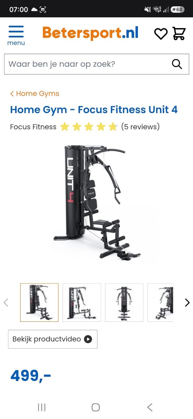 focus unit4  fitnessapparaat, Ophalen, Zo goed als nieuw, Krachtstation