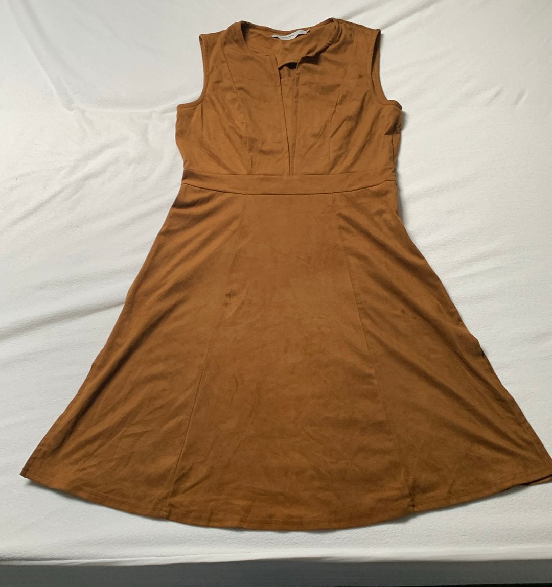 Mooie Vero Moda suède-look jurk maat L, Bruin, Maat 42/44 (L), Ophalen of Verzenden, Zo goed als nieuw