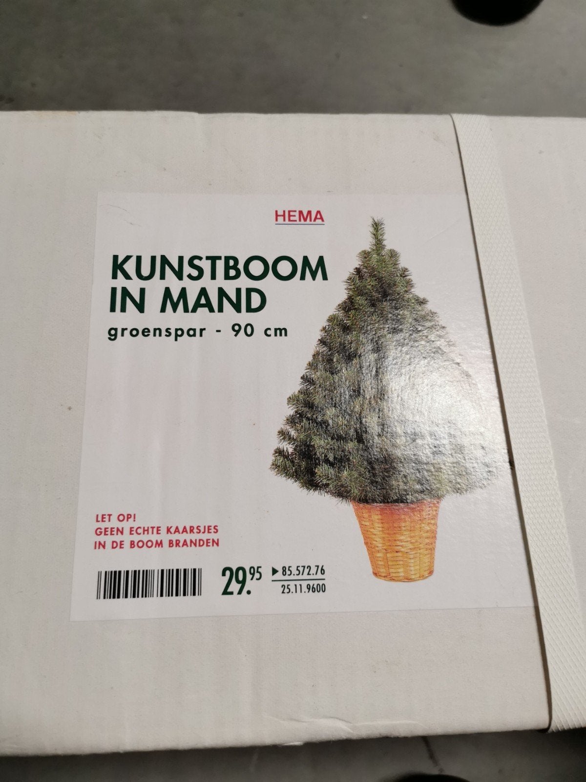 Kerstboom in mandje nieuw in verpakking, Diversen, Kerst, Ophalen, Nieuw