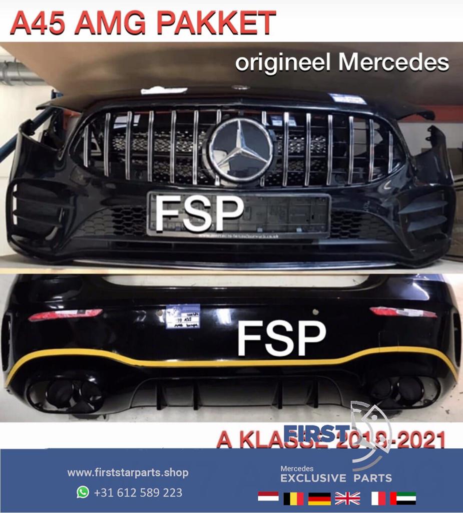 W177 A KLASSE 2020 A45S AMG PAKKET Origineel Mercedes ZWART, Gebruikt, -, Ophalen of Verzenden, Bumper