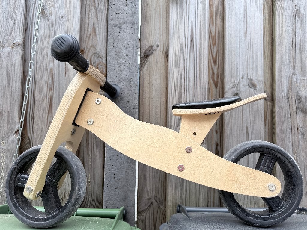 Houten loopfiets, Kinderen en Baby's, Speelgoed | Buiten | Voertuigen en Loopfietsen, Ophalen of Verzenden, Gebruikt, Loopfiets