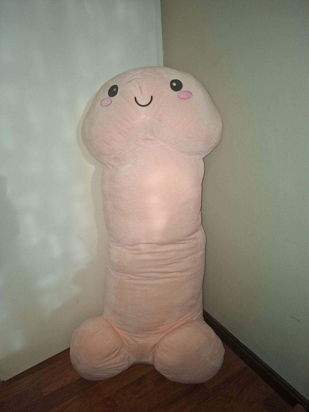 Grote piemel knuffel - 1 meter - Goede staat, Ophalen, Overige typen, Zo goed als nieuw, Beige