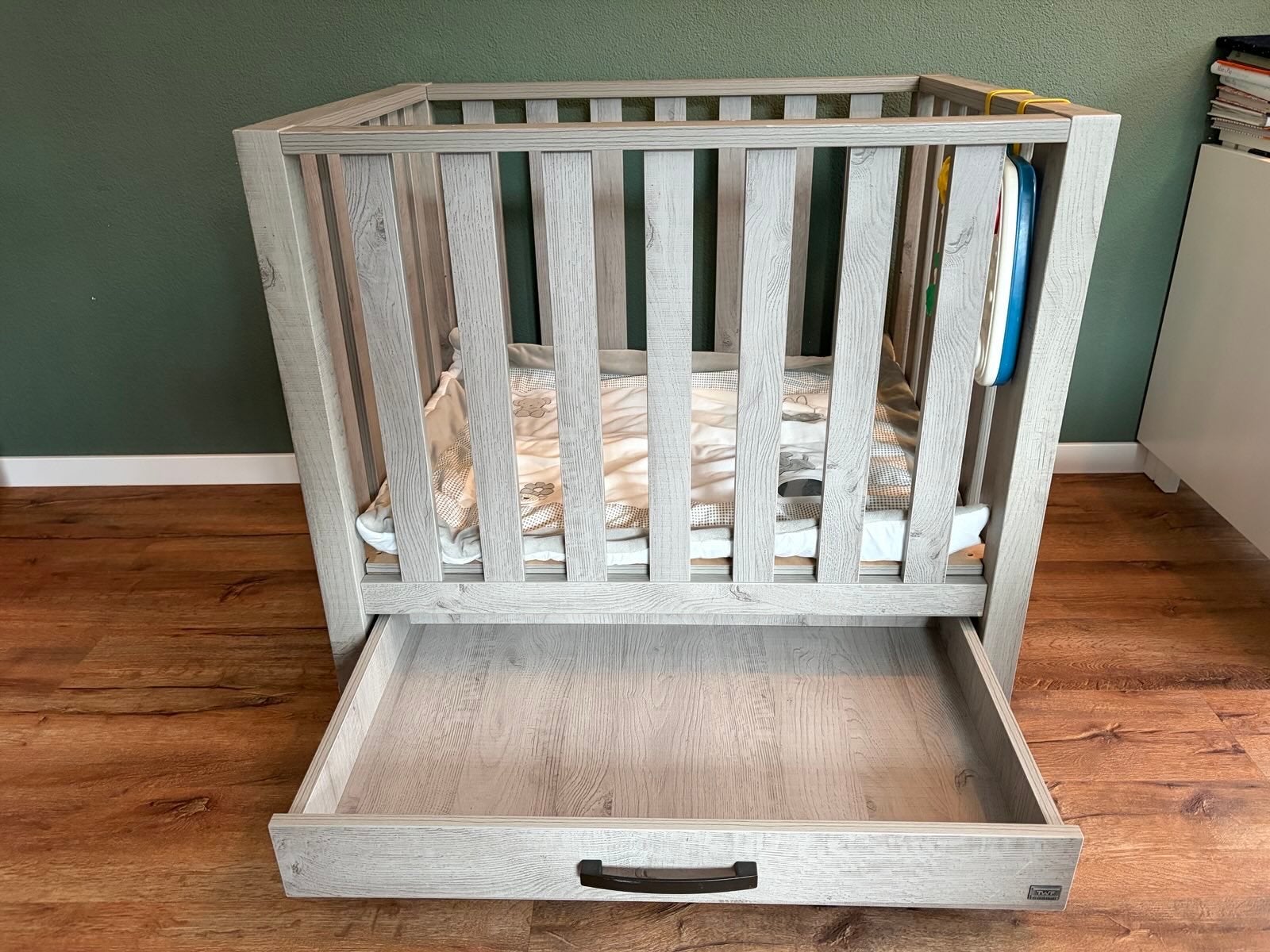 TWF Box met lade - Grijs houtstructuur, Ophalen, Gebruikt, Minder dan 140 cm, Minder dan 70 cm