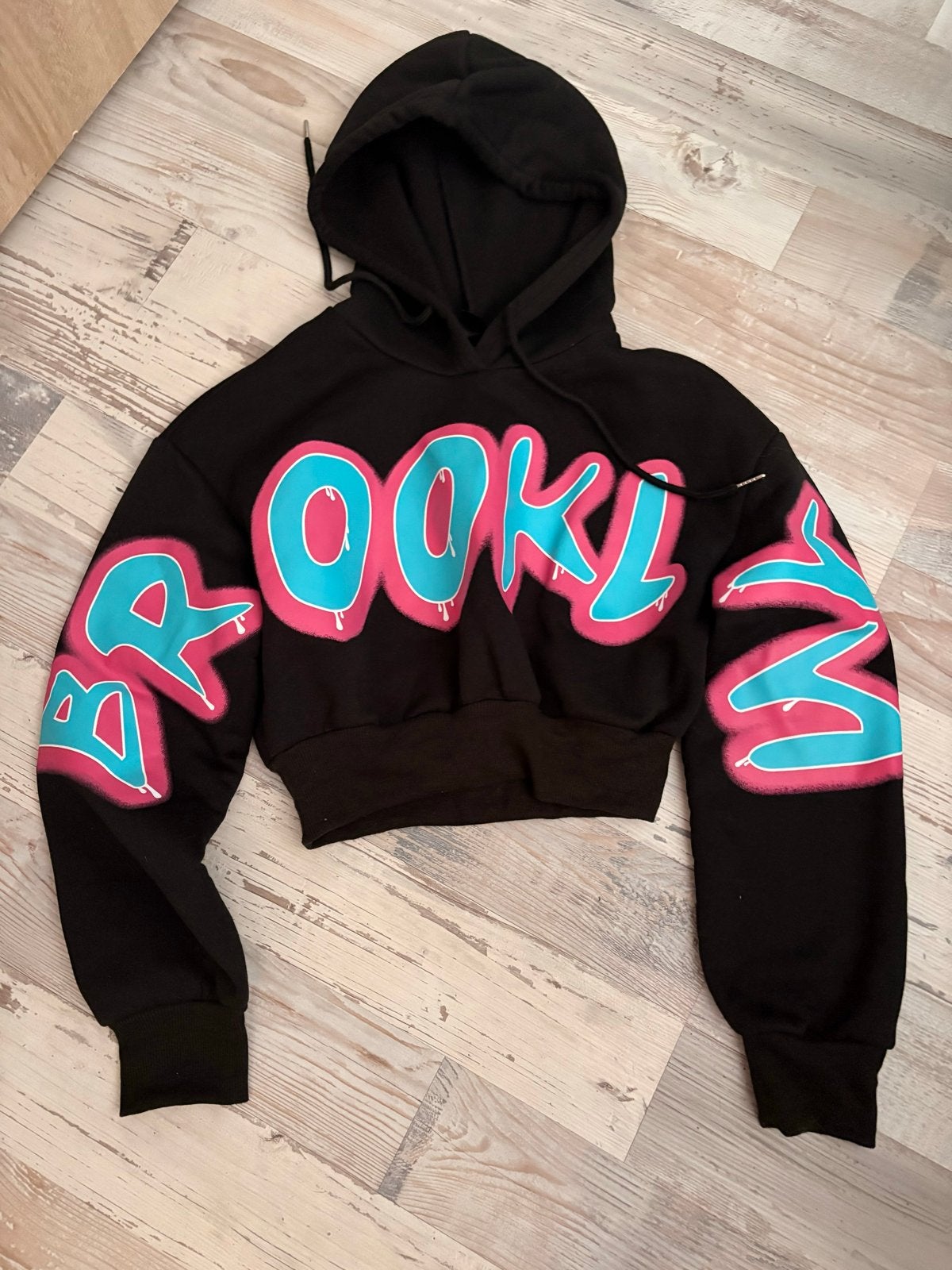 Shein Brooklyn hoodie en joggingbroek set - Maat S, Ophalen, Zwart, Zo goed als nieuw, Maat 36 (S)