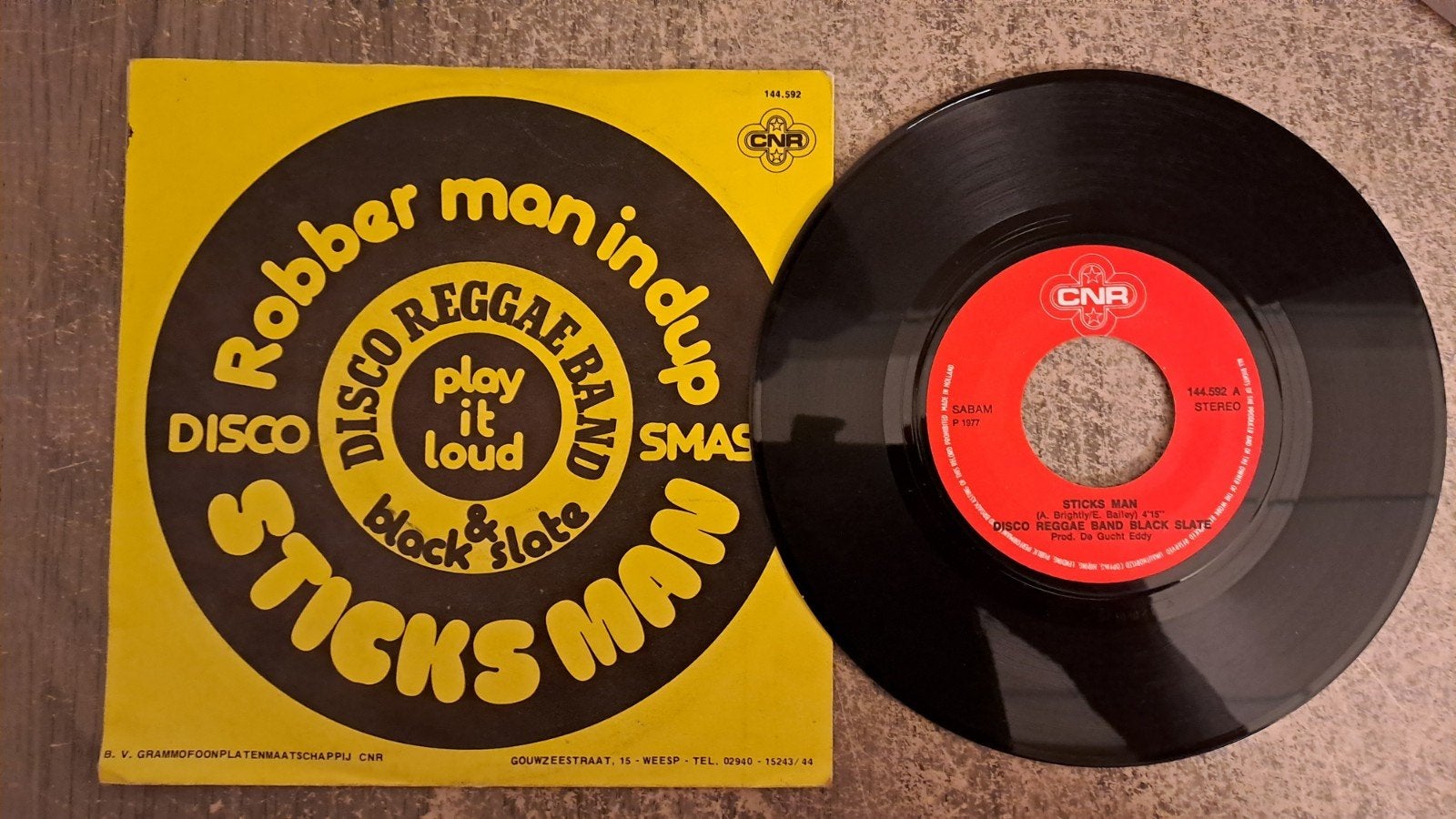 Disco reggae band black slate  - sticks man, Gebruikt, 7 inch, Pop, Fotohoes