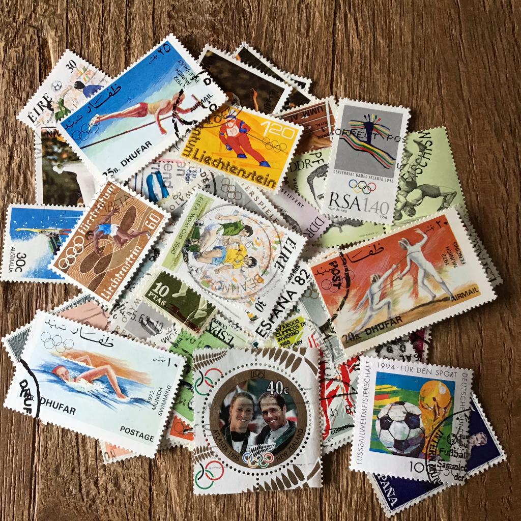 75 stuks sportzegels, Postzegels en Munten, Postzegels | Volle albums en Verzamelingen, Ophalen of Verzenden, Buitenland