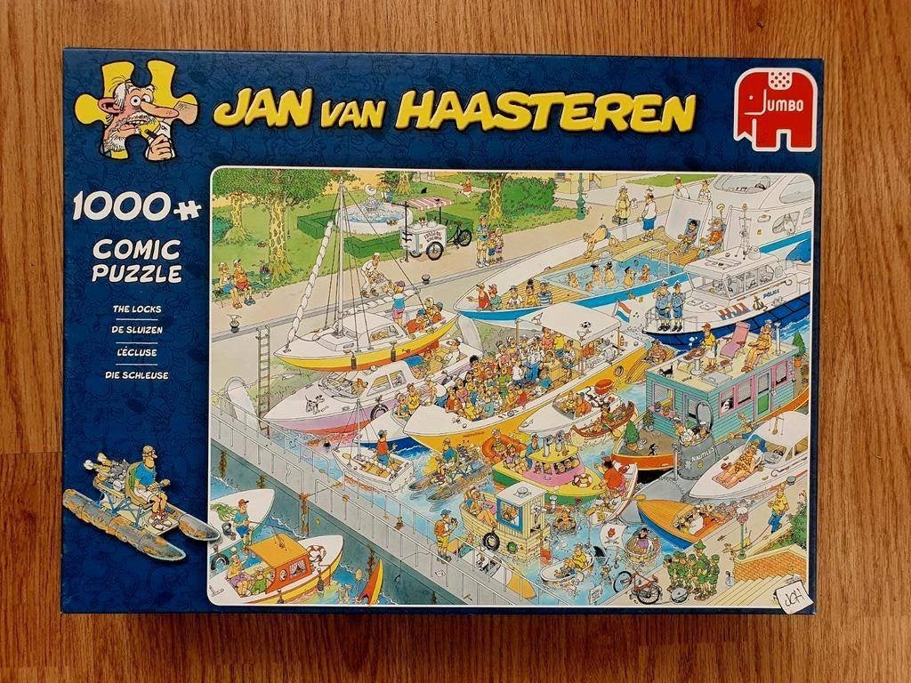 Jan van Haasteren - De Sluizen - (1000 stuks), Ophalen of Verzenden, 500 t/m 1500 stukjes, Zo goed als nieuw, Legpuzzel