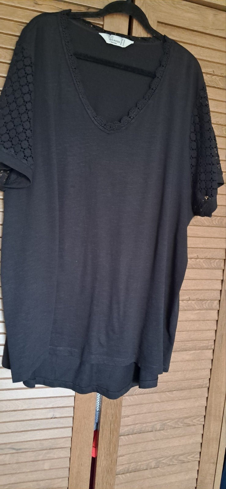 mooi apart zwart shirt.Maat 56, Kleding | Dames, Verzenden, Zwart, Mia moda, Shirt of Top