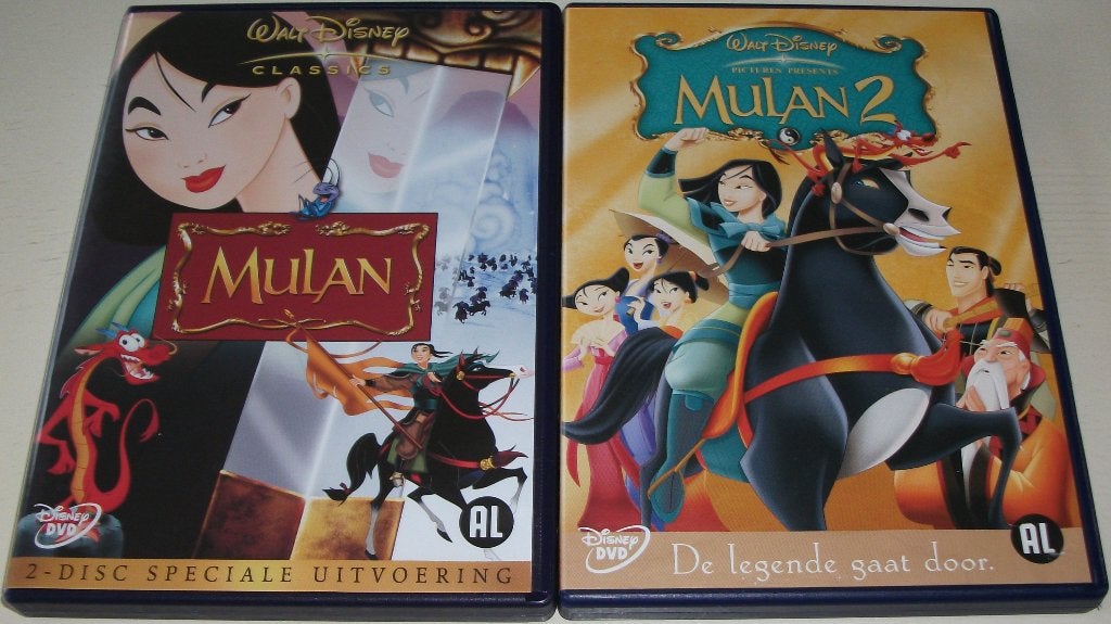 Dvd *** MULAN *** Walt Disney Deel 1 + 2, Animatie, Nederlands, Ophalen of Verzenden, Zo goed als nieuw