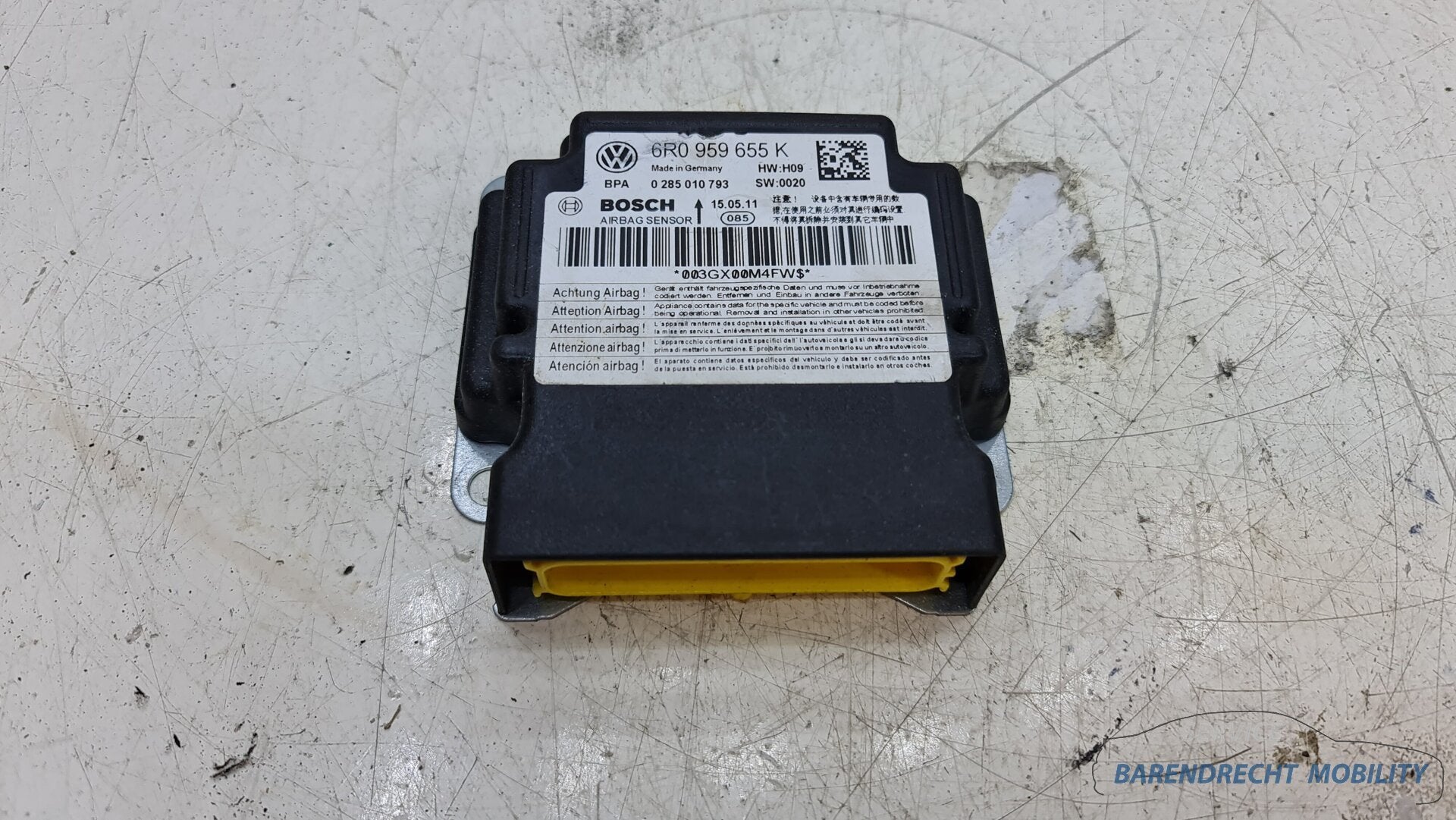 VW Polo 6R Airbag Sensor ECU Module 6R0959655K origineel net, Gebruikt, Autovia A-2, Km 585 585
08760  Martorell, ES, Ophalen of Verzenden