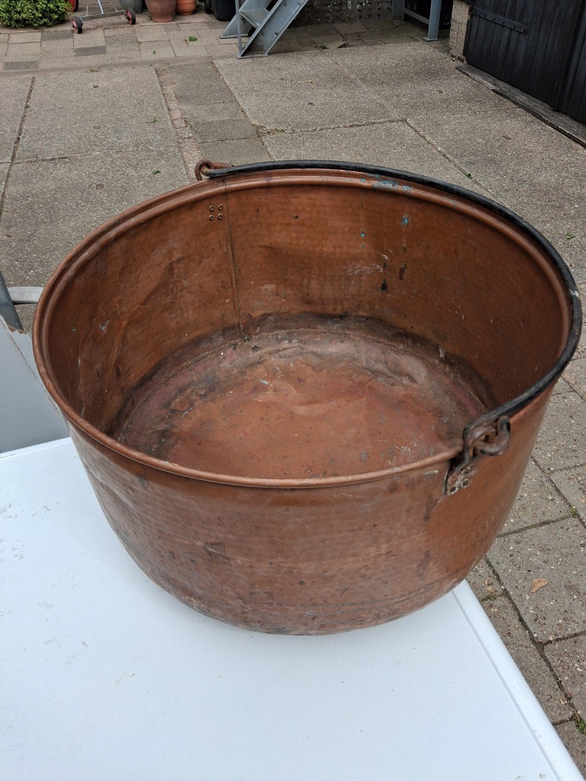 Antieke Koperen Ketel - Grote Decoratieve Pot, Ophalen