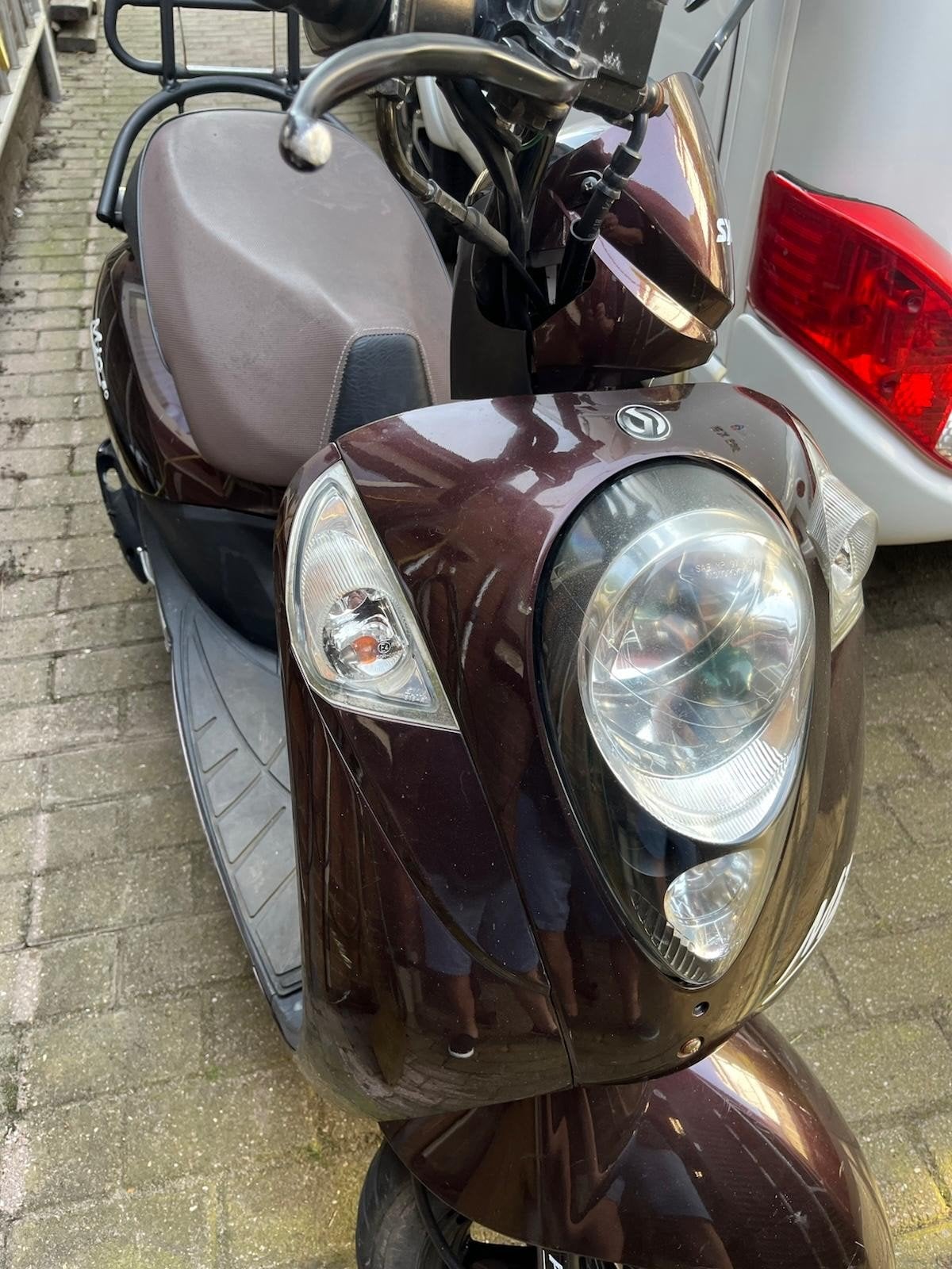 te koop Sym mio50 scooter 25 km blauw kenteken, Fietsen en Brommers, Gebruikt, Benzine, 50 cc, Maximaal 25 km/u