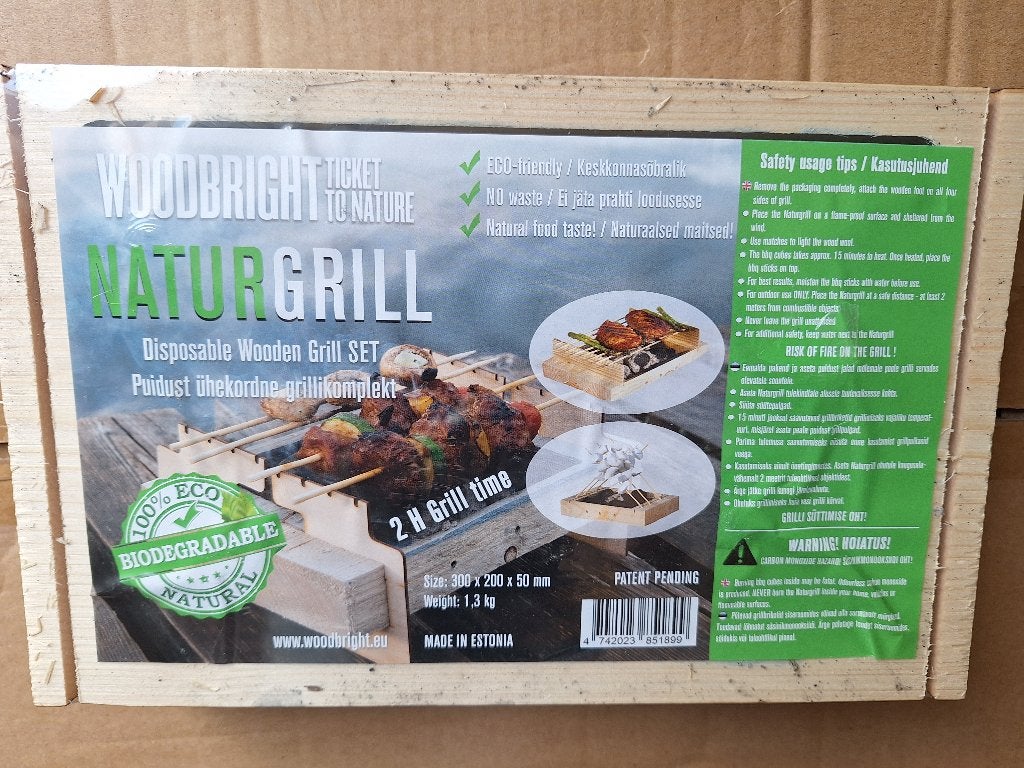 Houten wegwerp bbq, Ophalen of Verzenden, Nieuw, Woodbright