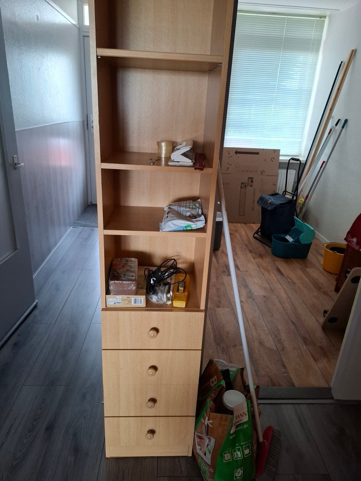 Kast halfopen smal moedel mer 3 laden, Ophalen, 25 tot 50 cm, 50 tot 100 cm, Minder dan 100 cm