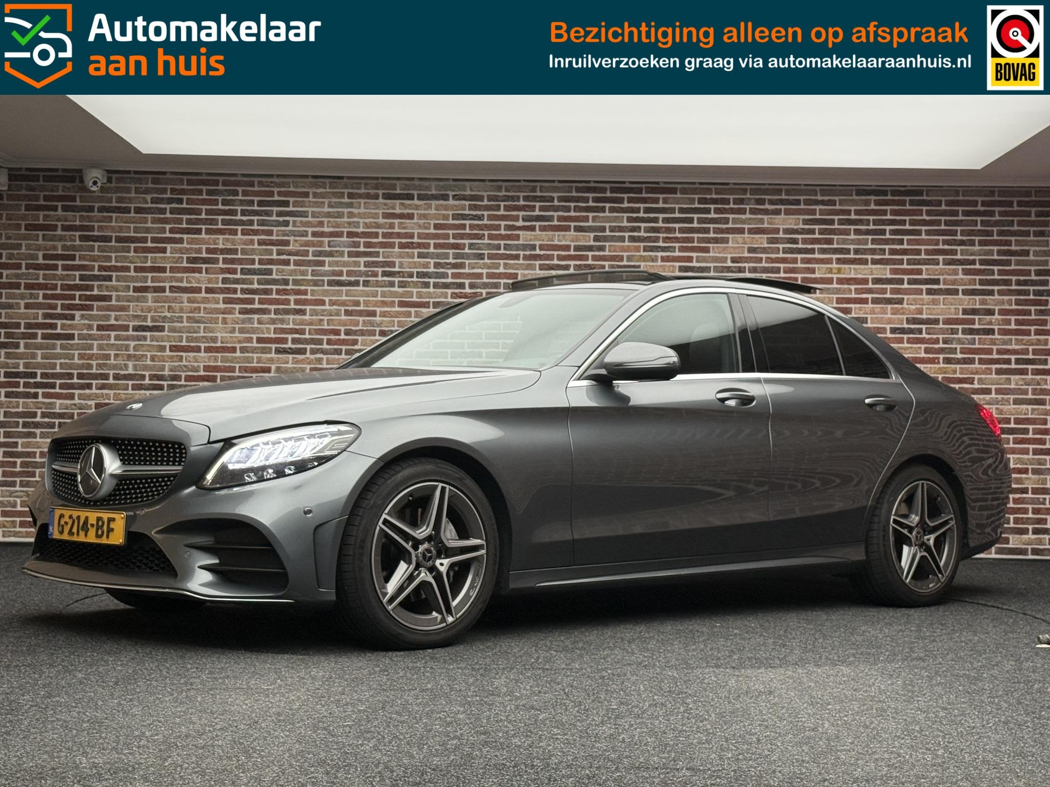 Mercedes-Benz C-klasse 180 AMG | Pano |, Leder en Stof, Sedan, Automatische klimaatregeling, 16 km/l