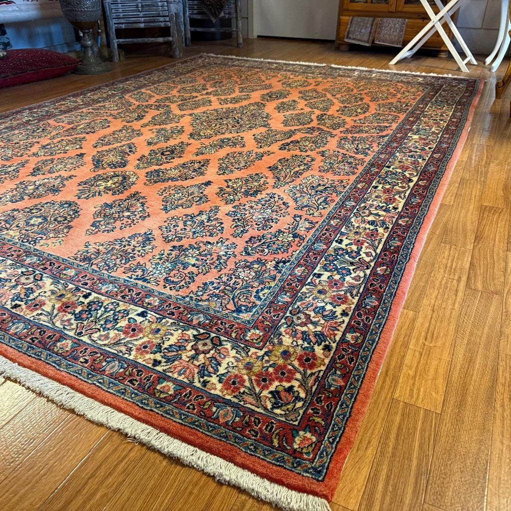perzisch tapijt sarough handgeknoopt vloerkleed 297 x 203 cm
