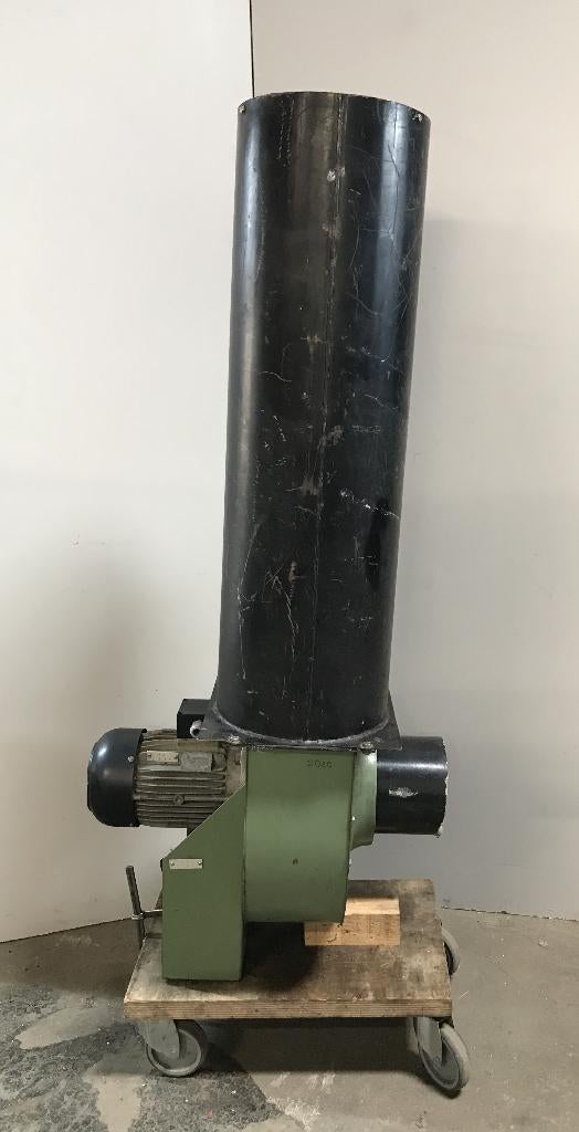 Afzuiger/ ventilator, met geluidsdemper, 400 volt, Doe-het-zelf en Verbouw, Ventilatie en Afzuiging, Ophalen, Gebruikt, Ventilator en Afzuiger