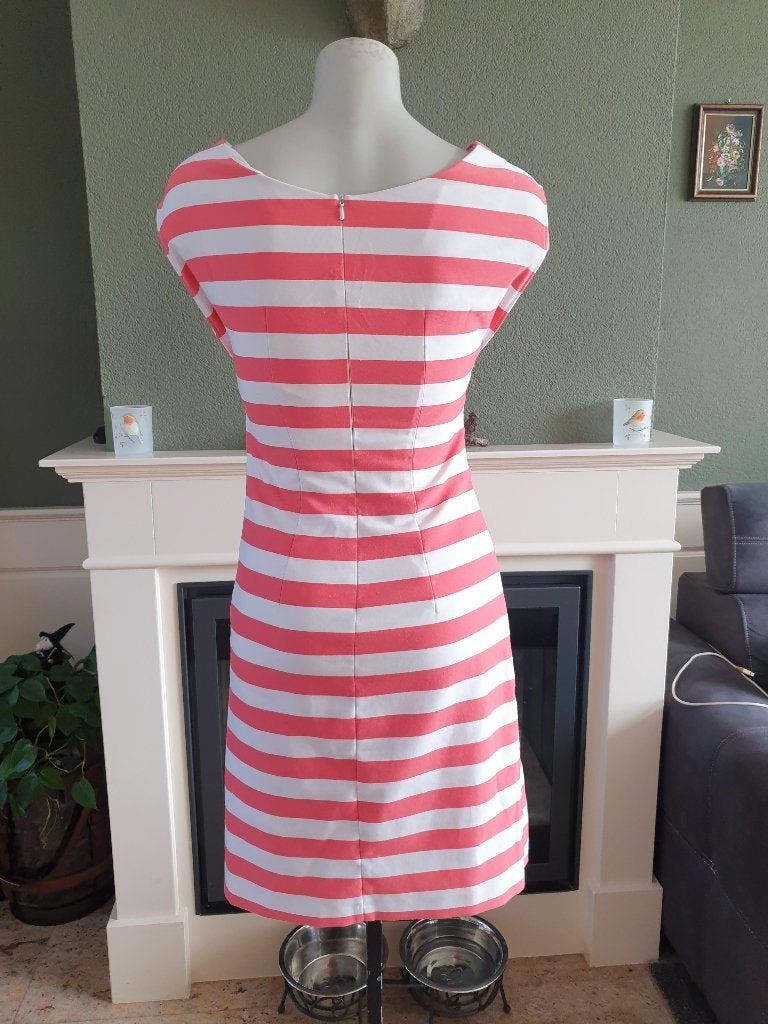 Steps schitterende wit oranje roze jurk 34 XS, Verzenden, Zo goed als nieuw, Knielengte, Steps