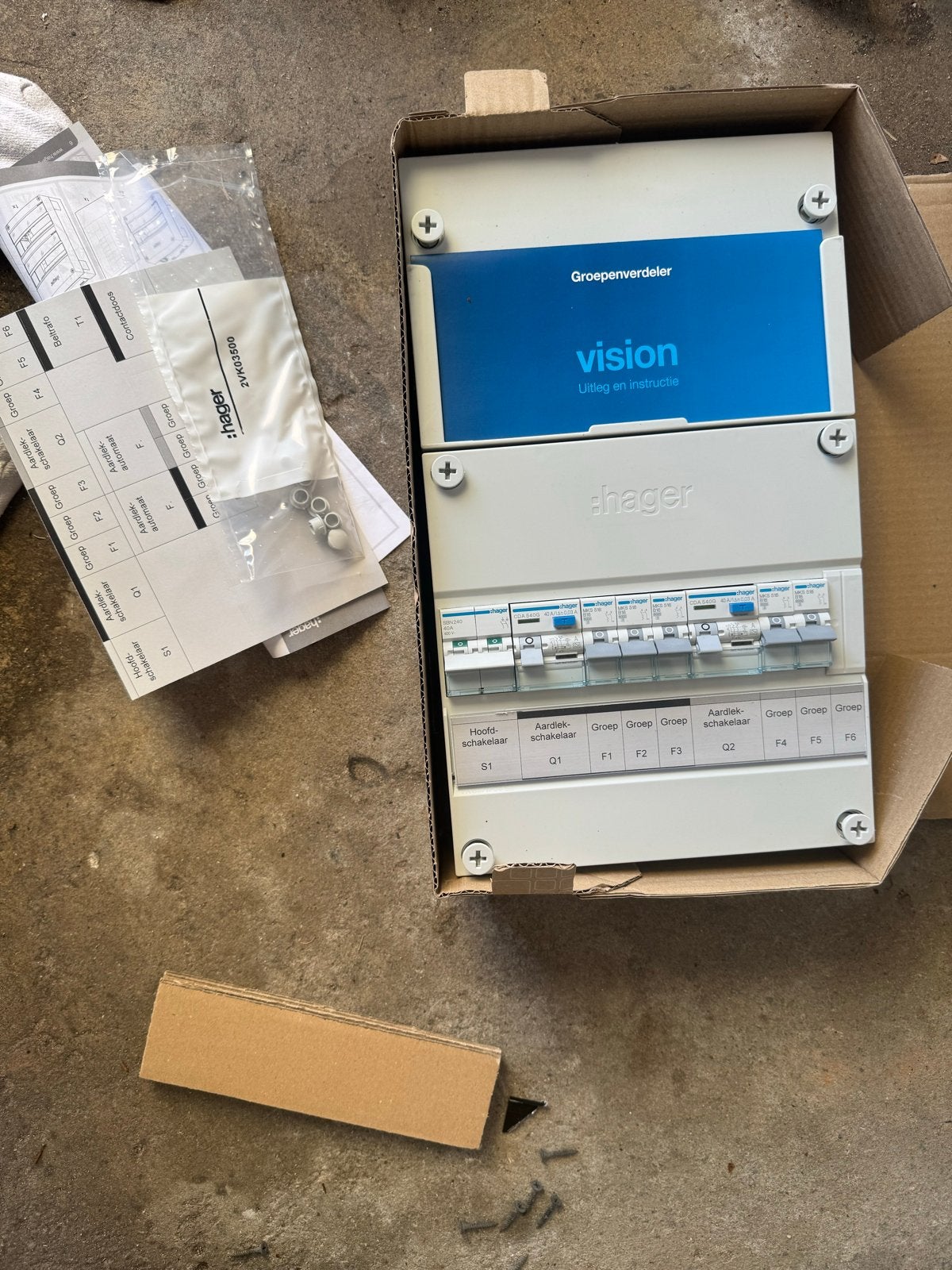 Hager Vision Groepenverdeler VKG32B - Nieuw in doos, Ophalen of Verzenden, Nieuw, Hager, Groepenkast