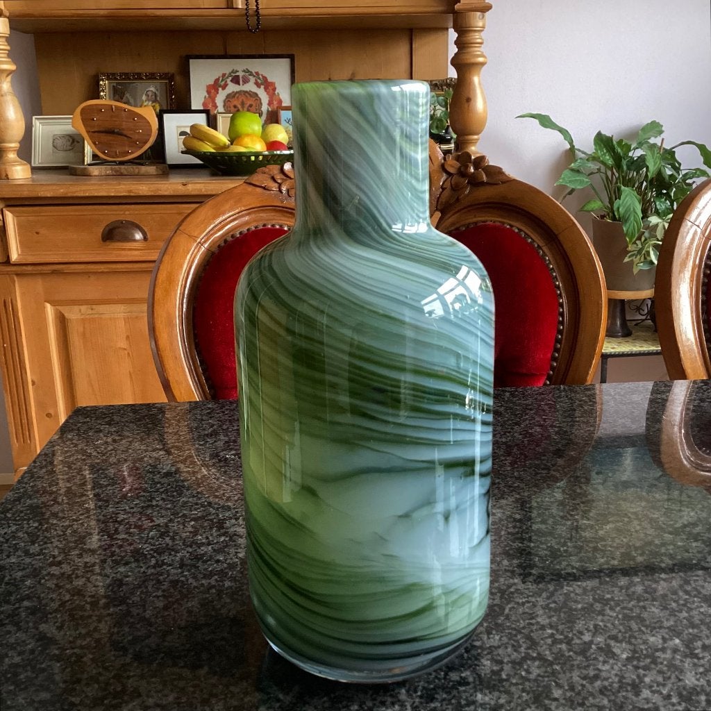 Vaas, glaskunst, glas, groen, PS-2017, Ikea, Lina Vuorivirt, Ophalen