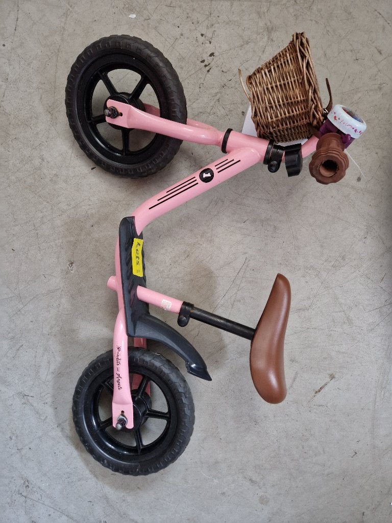 Leuk roze loopfiets, Bandits & Angels, Ophalen, Zo goed als nieuw, Loopfiets