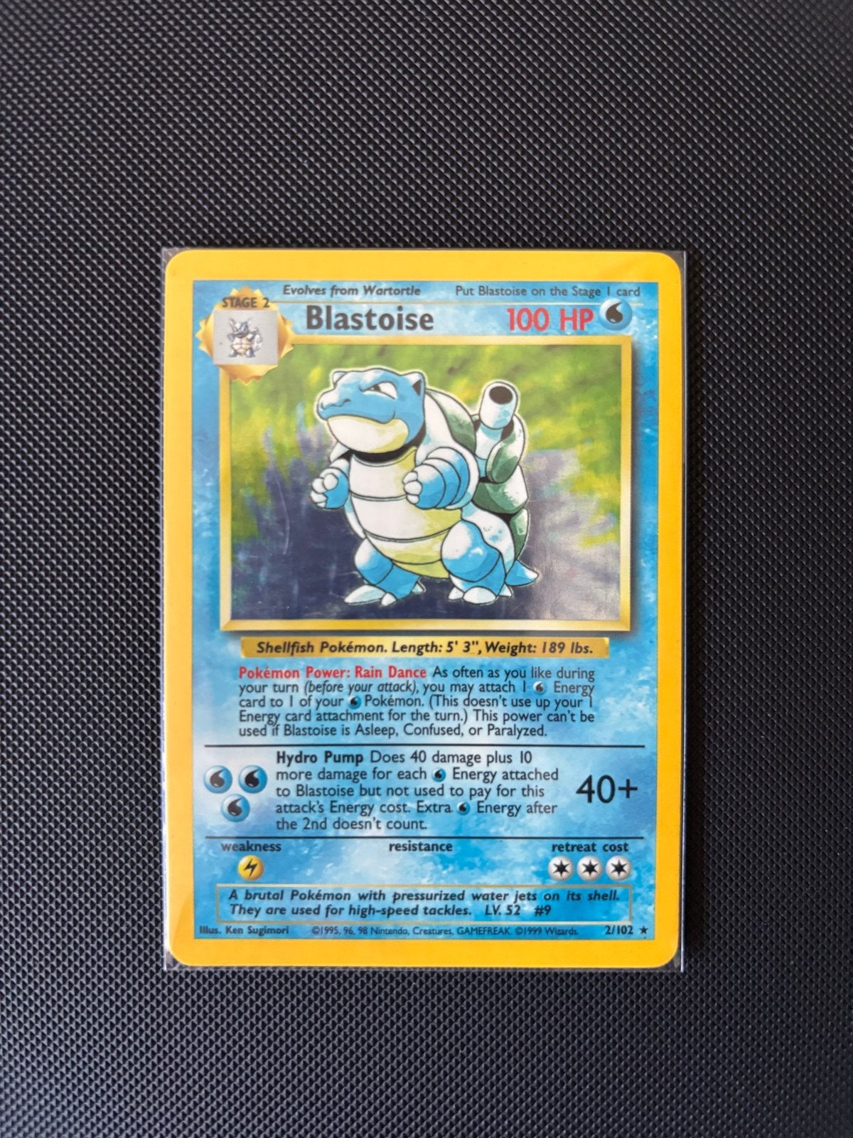Blastoise 2/102 Base Set Holo, Ophalen of Verzenden, Gebruikt, Losse kaart