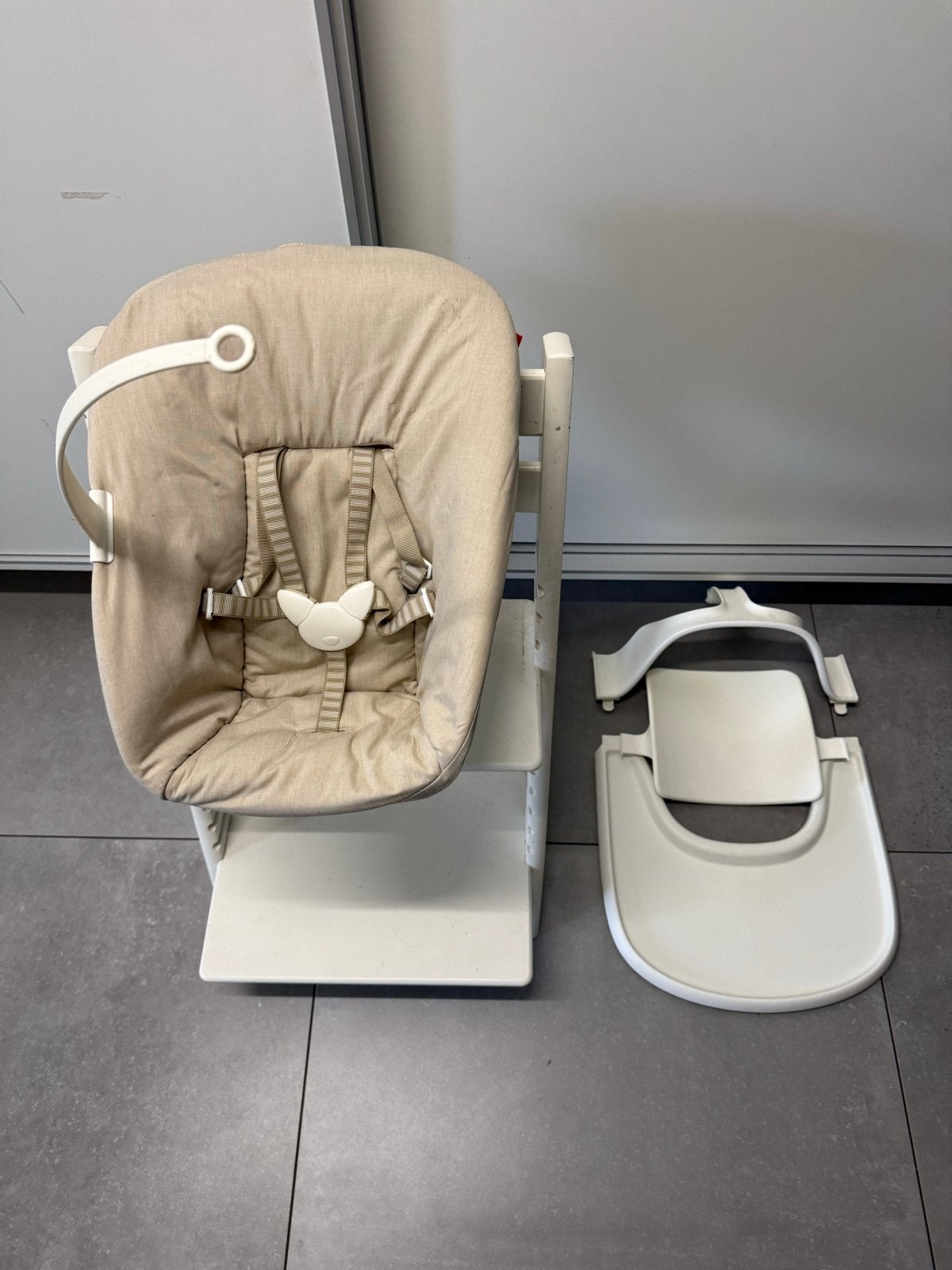 Stokke Tripp Trapp met Newborn Set en babyset, Kinderen en Baby's, Ophalen, Zo goed als nieuw, Meegroeistoel, Aanschuifbaar