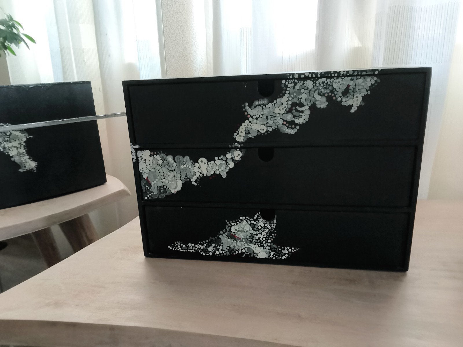 Zwart ladebureaukastje - 36x25 cm - ook voor make-up, Huis en Inrichting, Kasten | Ladekasten, Minder dan 50 cm, Gebruikt, Ophalen of Verzenden
