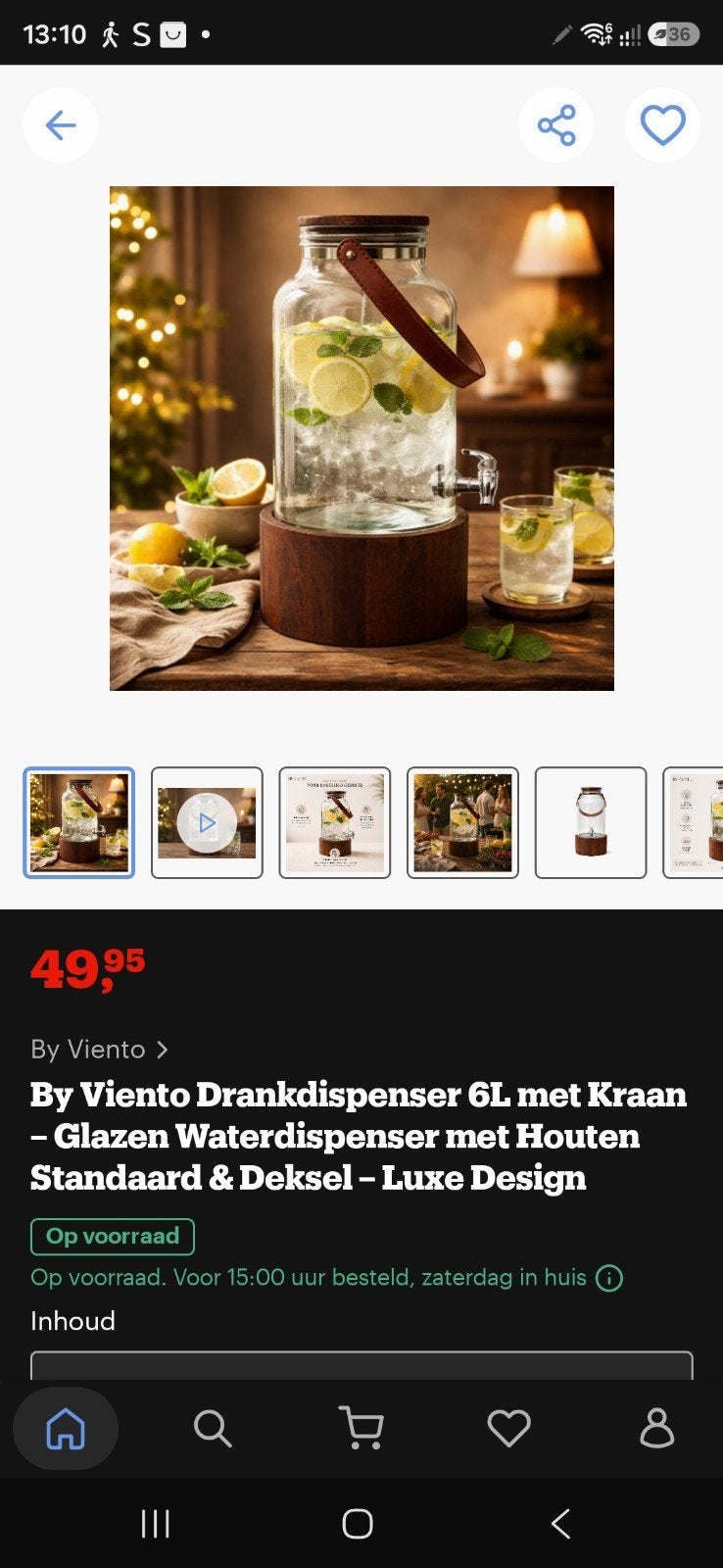By Viento Waterdispenser, Nieuw, Ophalen of Verzenden, Glas, Overige typen