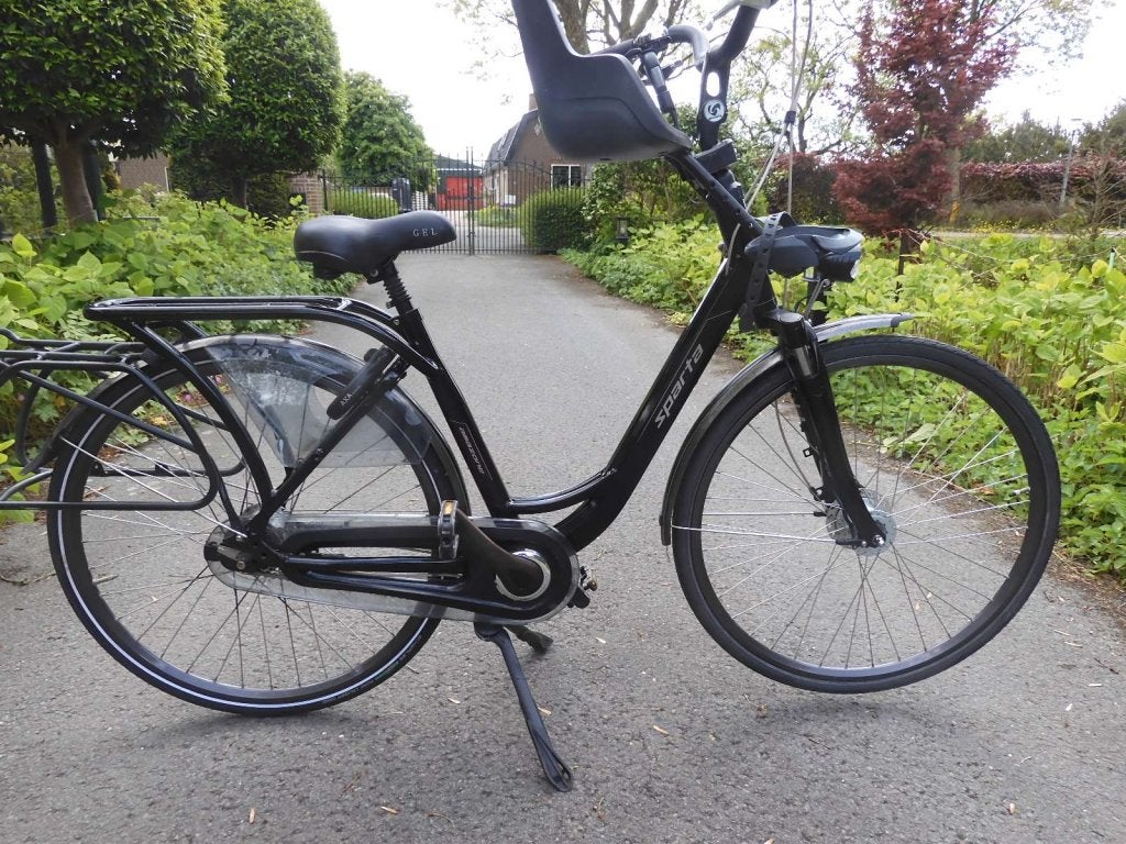 Zwarte Sparta Amazone 4life met 5 versnellingen en voorzitje, 47 tot 50 cm, Niet ingevuld, Sparta, Zo goed als nieuw