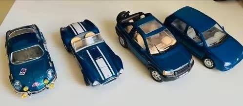 Schaal 1:24 6 blauwe model auto’s, Ophalen of Verzenden, Zo goed als nieuw, Auto, Overige merken
