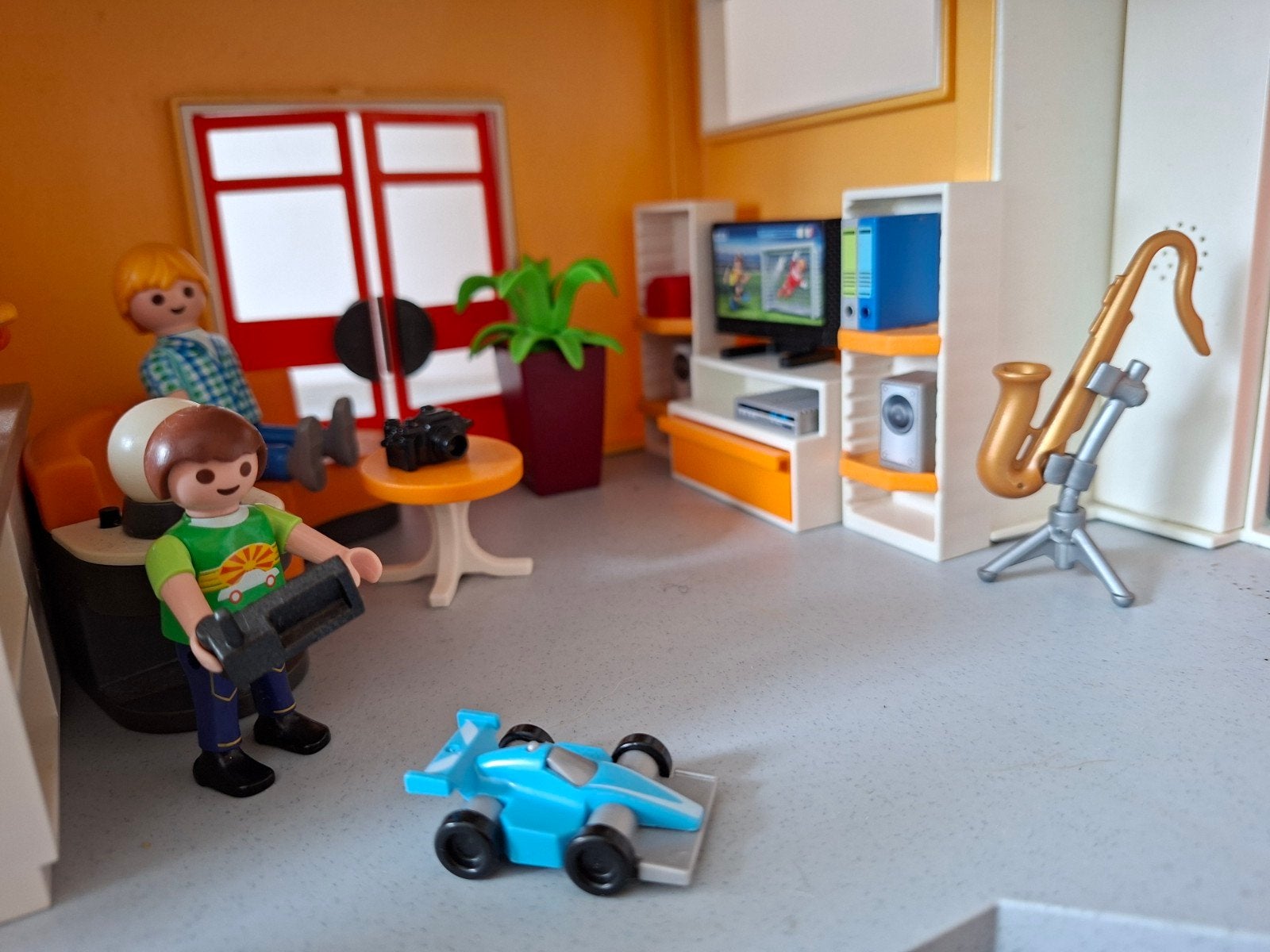 PLAYMOBIL 9267 – WOONKAMER CITY LIFE, Kinderen en Baby's, Gebouw, Complete set, Ophalen of Verzenden, Zo goed als nieuw