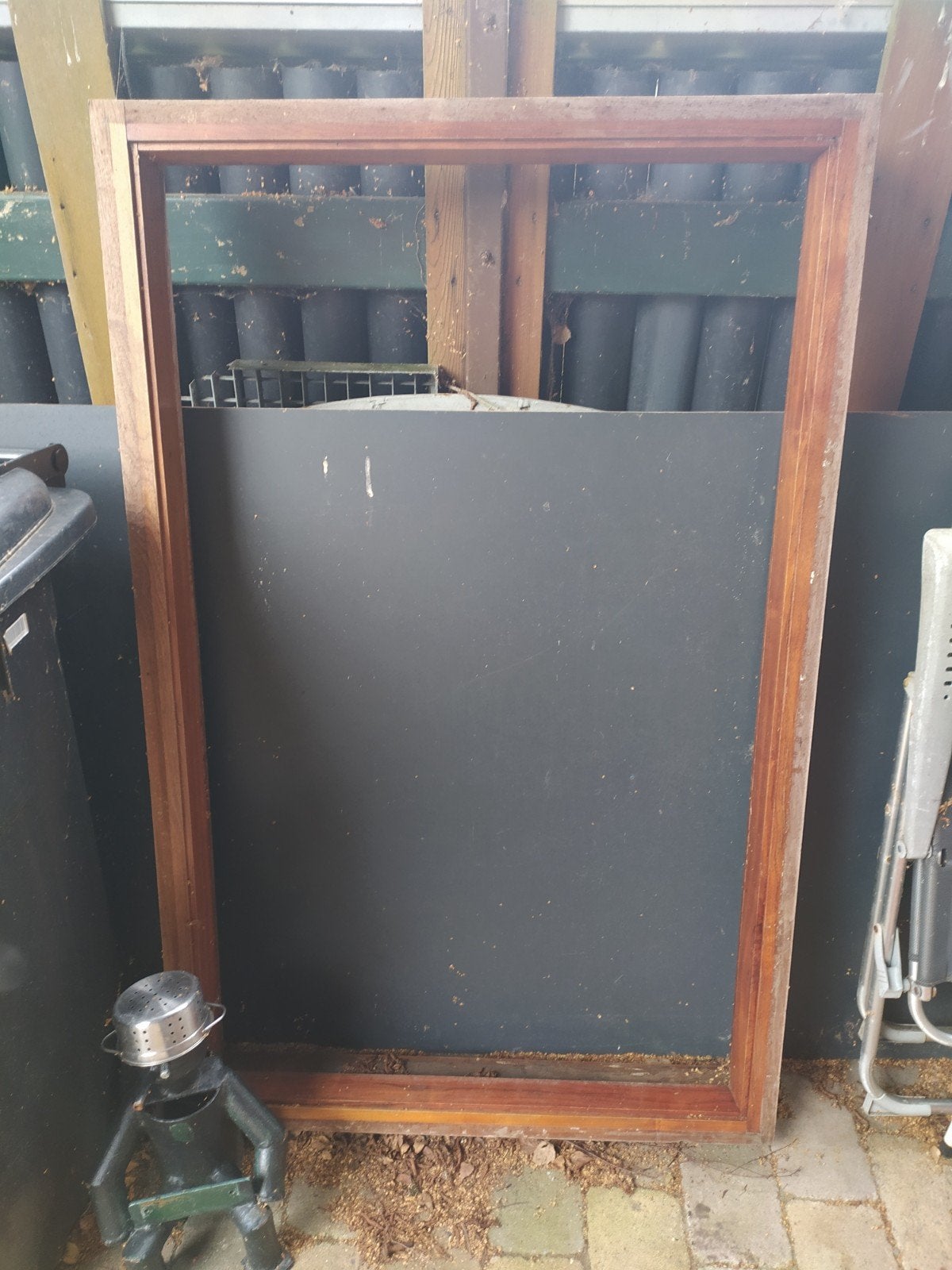 hardhouten kozijn, merbau, 138 x 88 , inclusief glaslatten!, Raamkozijn, 75 tot 150 cm, Hout, Ophalen