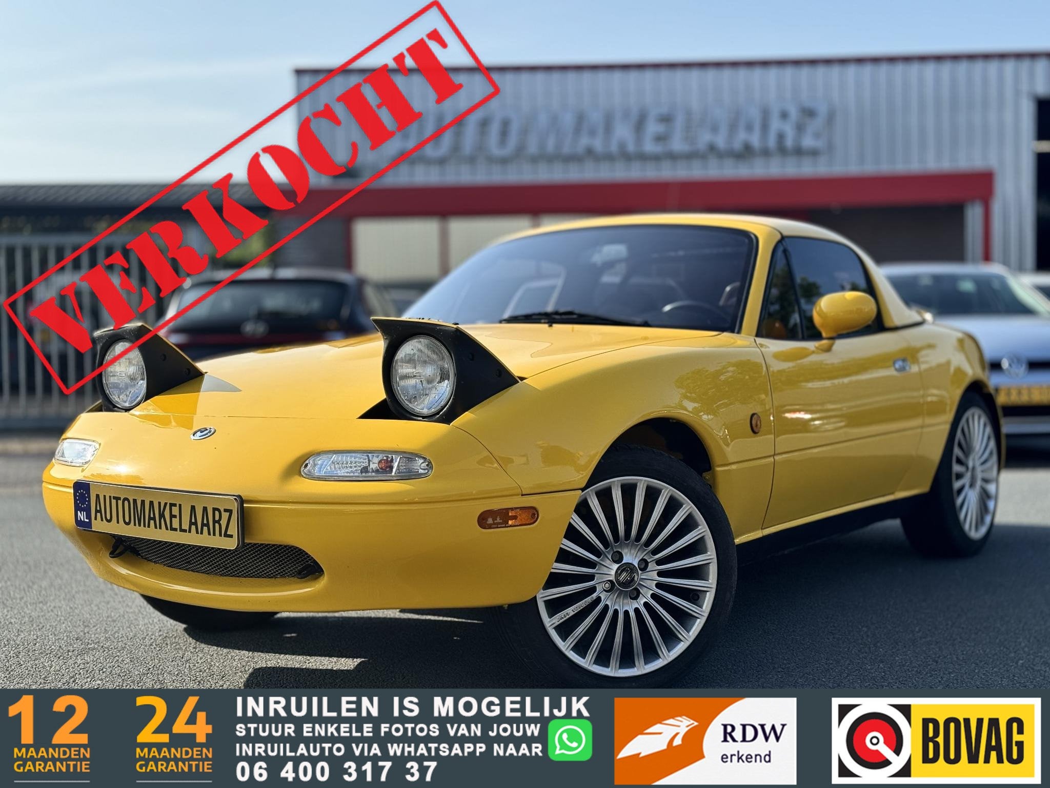 Mazda MX-5 1.6i Miata Model-Hardtop-Uniek exemplaar, Auto's, Mazda, USB, Gebruikt, Zwart, 4 cilinders