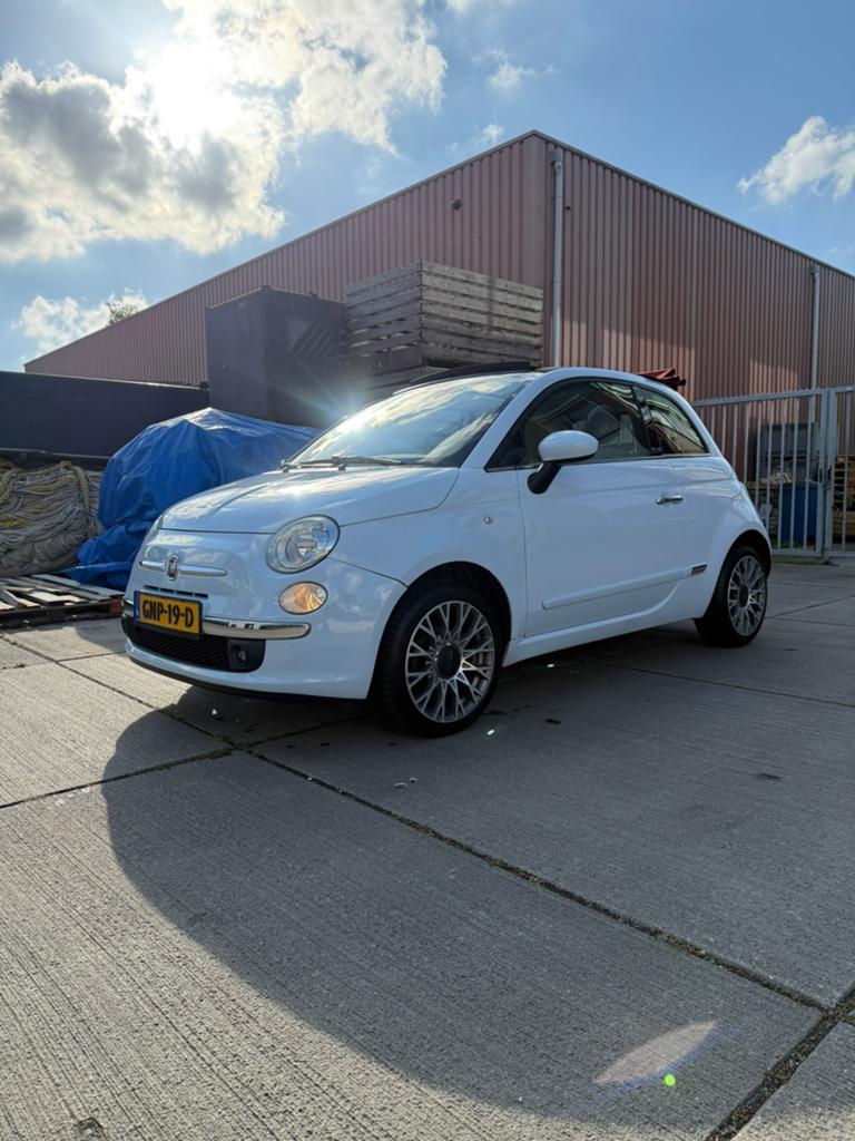 Fiat 500 C 1.2 Blauw Cabrio Airco ECC 117dkm nette auto, Auto's, Voorwielaandrijving, 4 cilinders, Bedrijf, Handgeschakeld