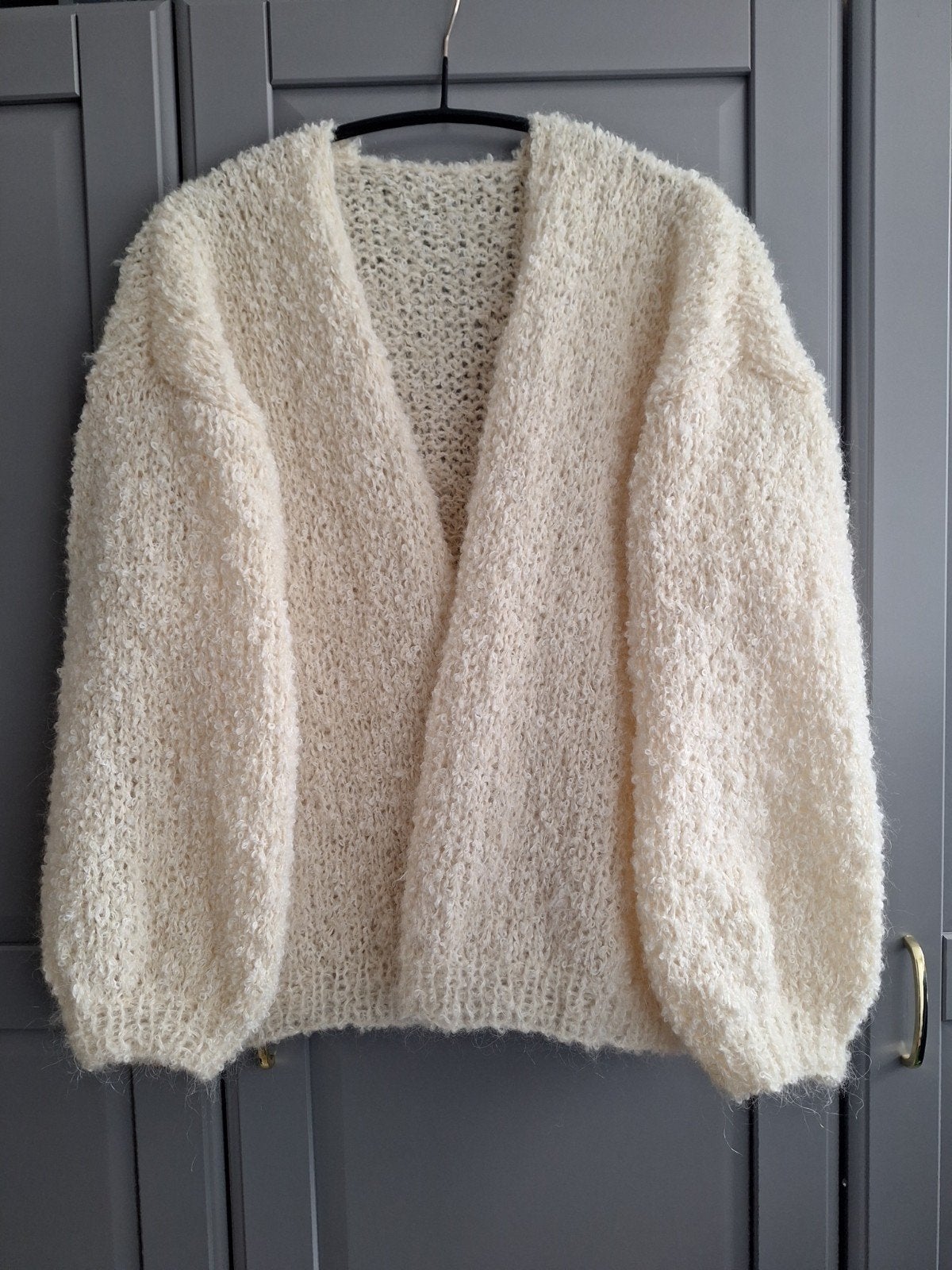 Nieuw handgemaakt mohair teddy vest, een maat, Wit, Maat 42/44 (L), Nieuw, Ophalen of Verzenden