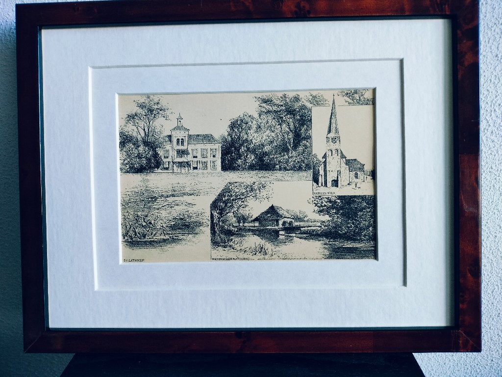 Craandijk Litho Wilp Kerk Voorst Watermolen 1880 (45), Ophalen of Verzenden