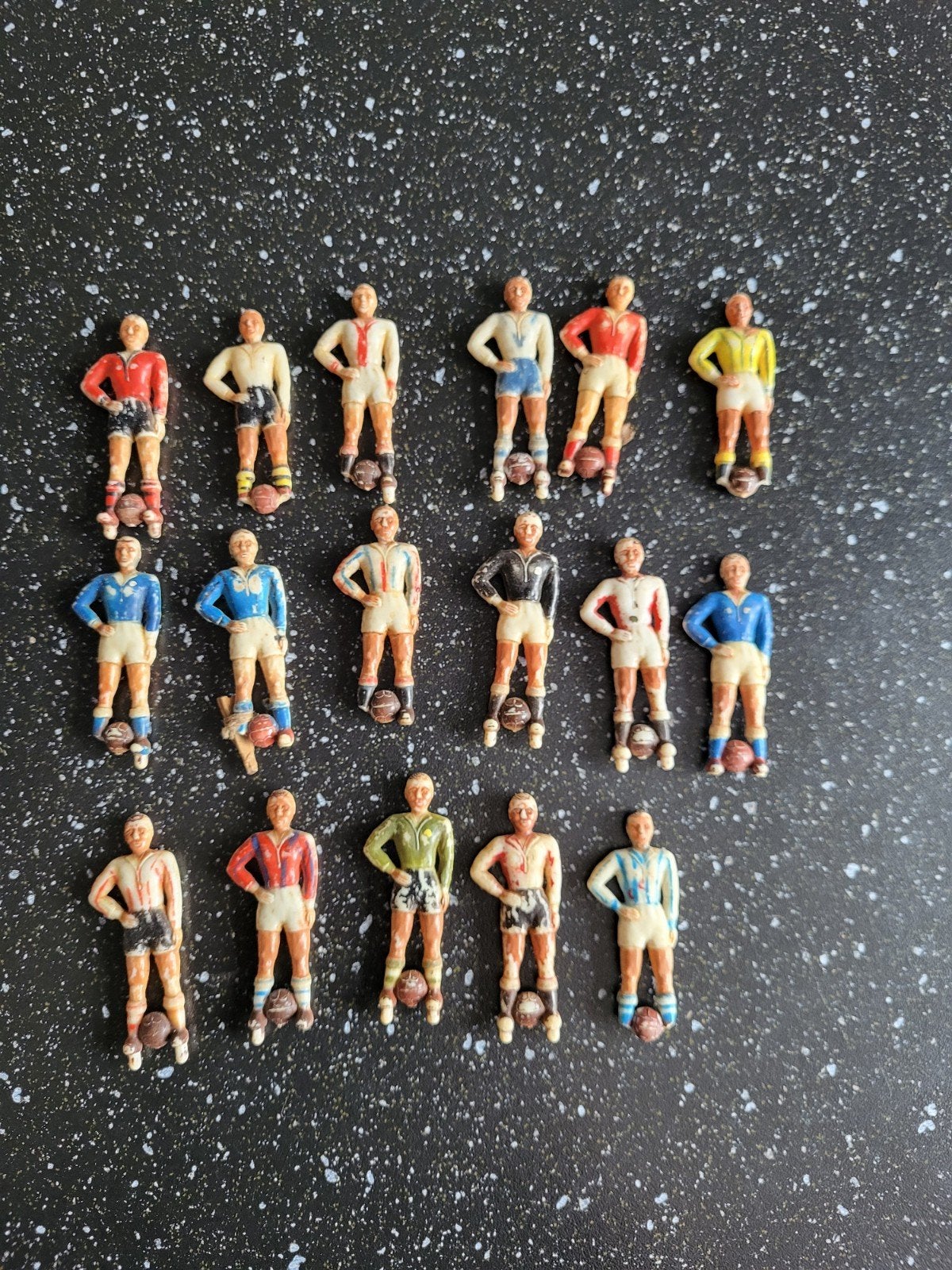 Vintage Coca-Cola voetbalspelers figuren 1954 - Set van 17, Verzamelen, Ophalen of Verzenden