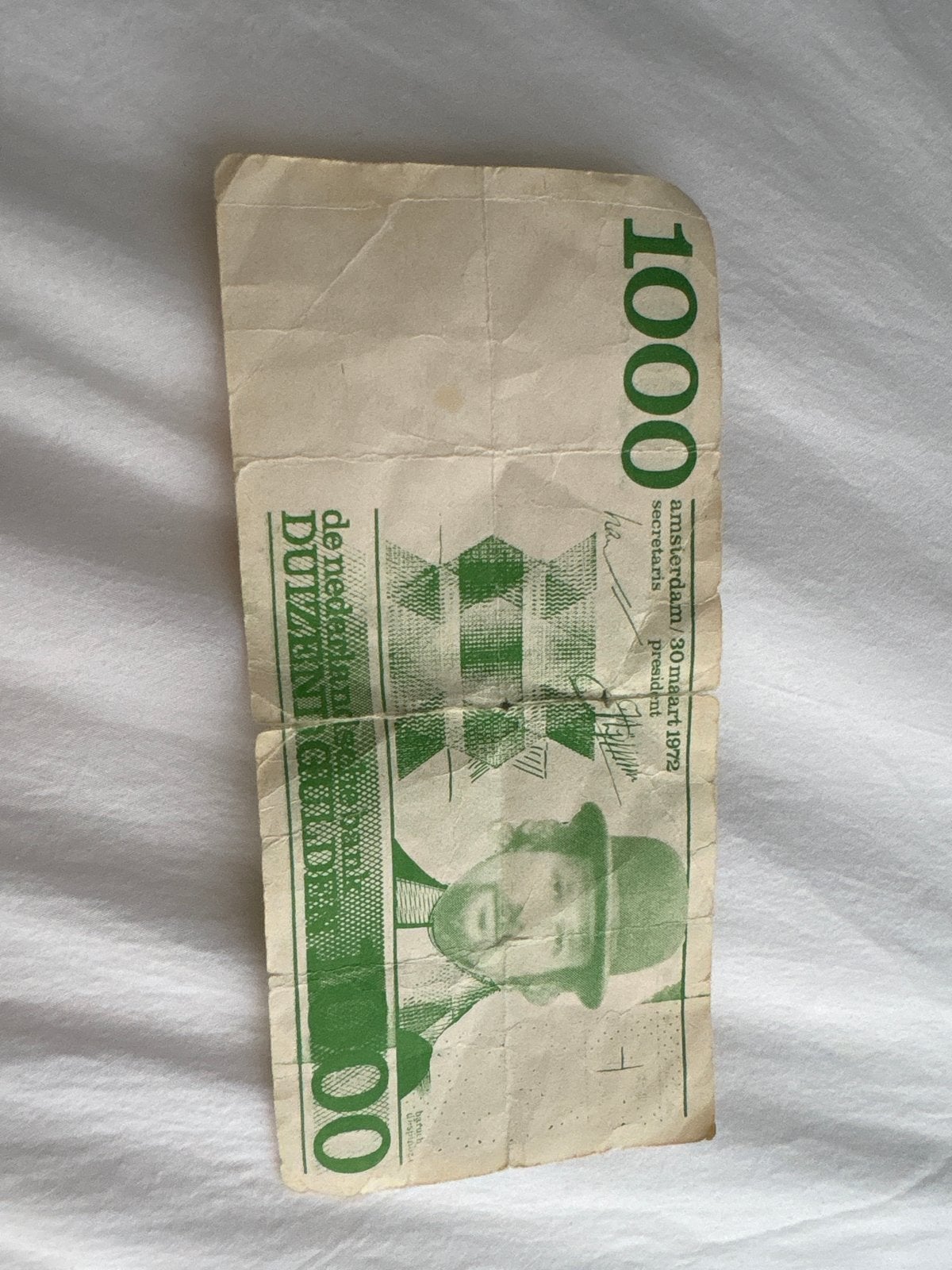Zeldzaam 1000 gulden biljet uit 1972 - 'Snip', Ophalen of Verzenden, 1000 gulden, Los biljet