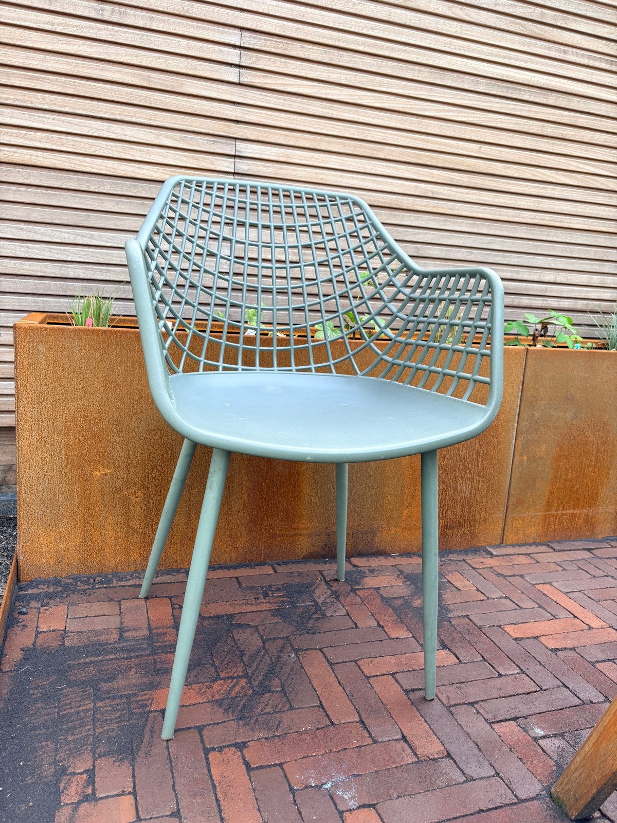 Tuinstoel Webbing van Kwantum, lichtgroen, kunststof, Ophalen, Gebruikt, Kunststof